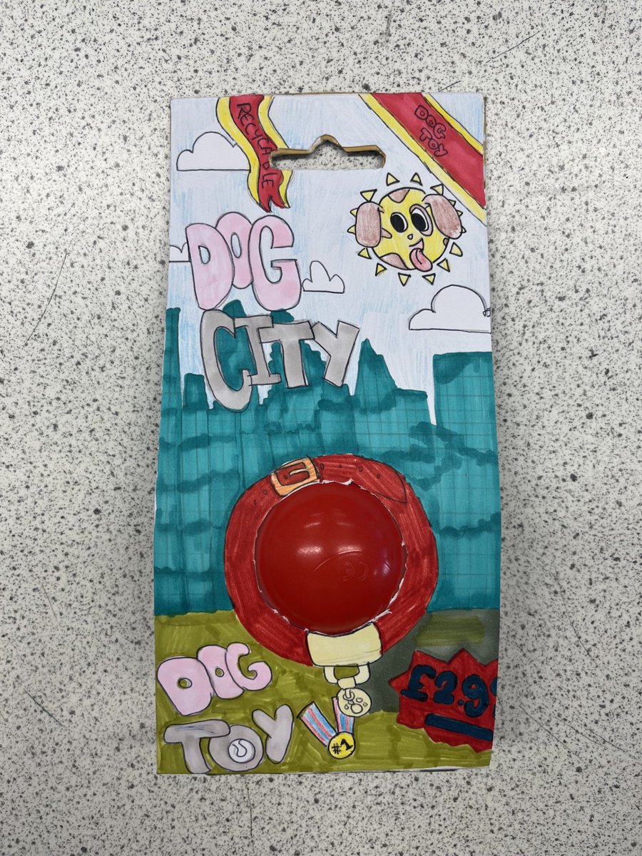 gorse_ruth's tweet photo. 📢😍Take a look at this absolutely beautiful work by some of our Y8 TRGA students. This is their final product for their Graphic Design project: creating a successful and professional, Dog Toy Packaging. Well done Miss Hynes' class!#graphics #design #creativitytakescourage #art https://t.co/iQGTbIRT3Y