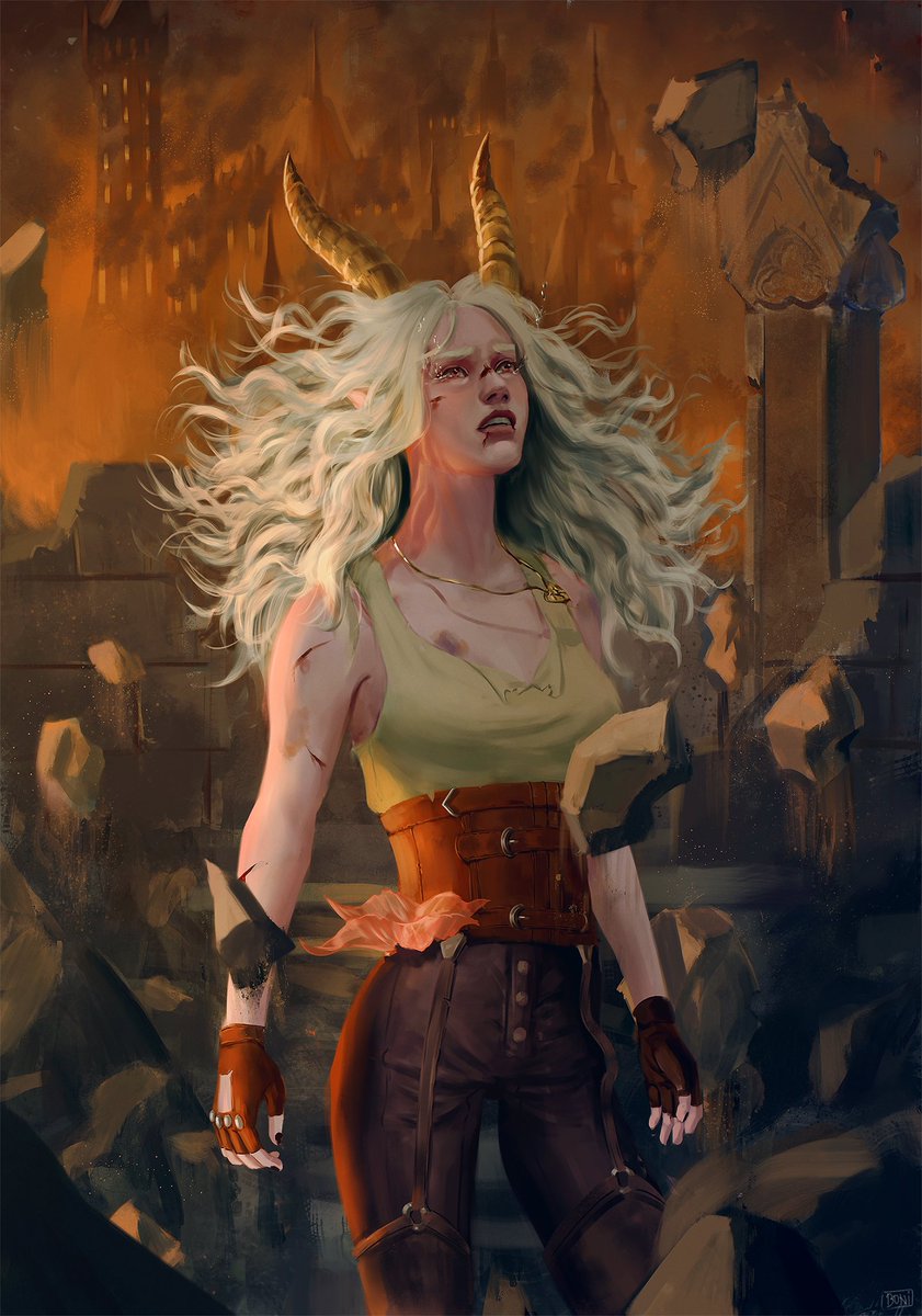 hello #PortfolioDay ! I'm Monicque, but you can call me boni. I'm an artist from Brazil interested in illustrating for book covers, TCGs and TTRPGs! I'm open for freelance work, you can find my contact in my bio ✨✨ thank you!
