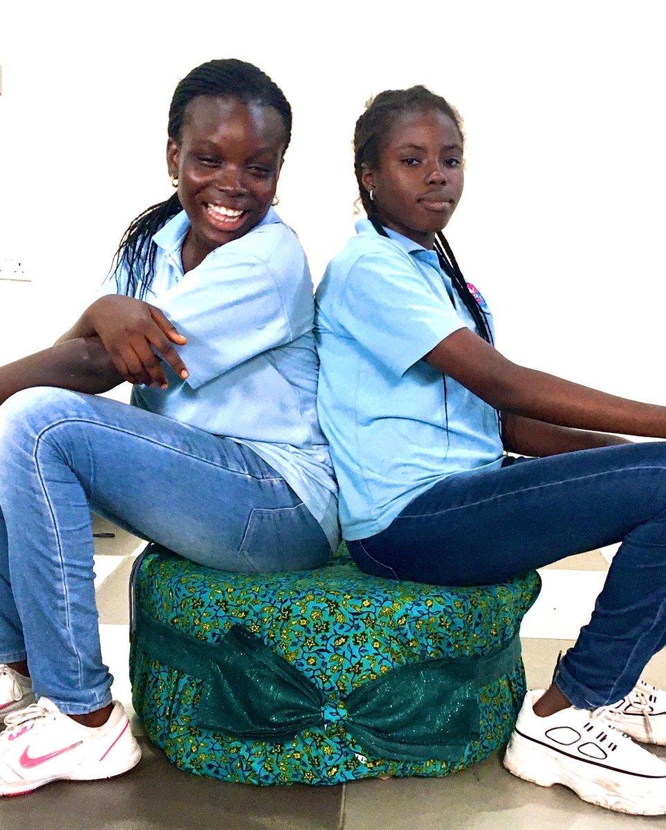 EcoCrewng's tweet image. The making of an Ankara ottoman by Leadcity International School Eco Crew Members 💚