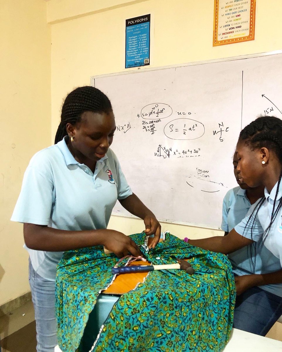 EcoCrewng's tweet image. The making of an Ankara ottoman by Leadcity International School Eco Crew Members 💚