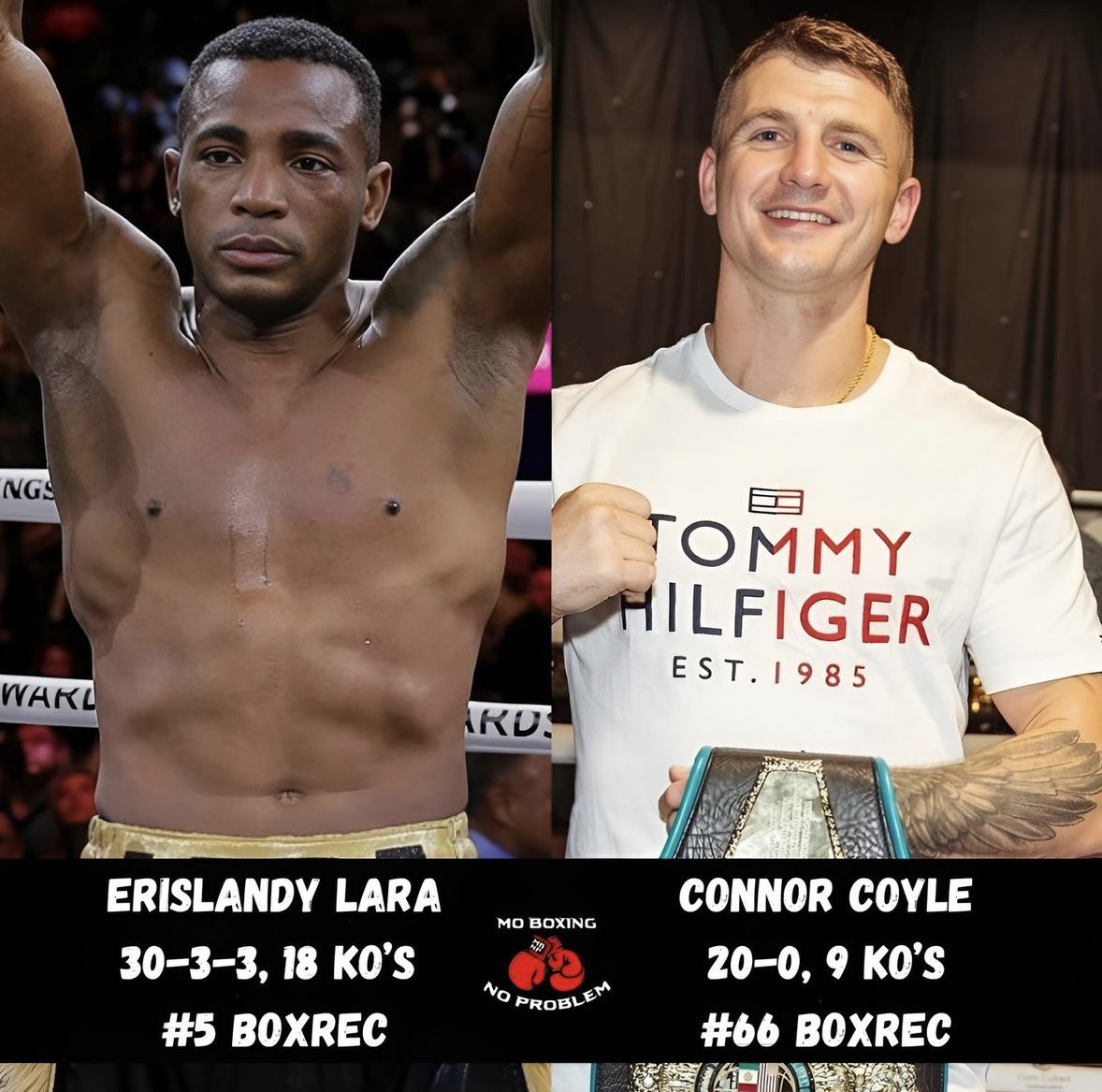 MoBoxingNP's tweet photo. Erislandy Laraโs next defense of his WBA World Middleweight title ๐ will likely be against #2 ranked WBA contender Connor โThe Kidโ Coyle, as the #1 ranking is currently vacant.
Thoughts on this matchup? ๐ค
@erislandylara vs. @cjcoyle07
#boxing #erislandylara #connorcoyle #middleweightboxing #wbaboxing #wbachampion #fighthype #boxinghype
