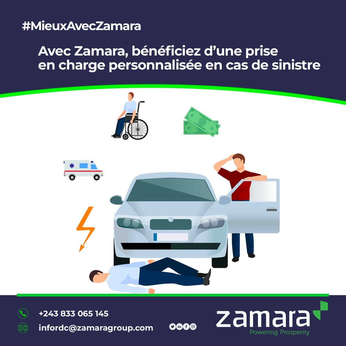 ZamaraAssurRdc's tweet photo. Nous prenons en charge les démarches pour vous aider à moins stresser sur les dommages et vous permettre de vous focaliser sur votre rétablissement 

✉️ infordc@zamaragroup.com
 whatssap 📞 +243833065145

#ZamaraAssurRDC  #Assurances #RDC #ServiceClient #disponibilité https://t.co/gaJdX3XxDB