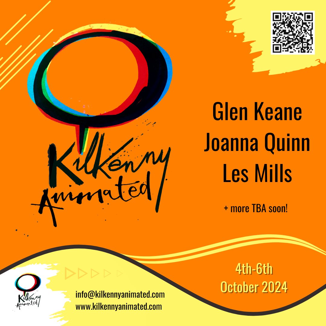 Kilkenny Animated Festival returns this October 4th-6th, with a stellar line-up including Glen Keane, Joanna Quinn and Les Mills. 

Keep up to date with all the latest announcements by signing up to the newsletter over on the site: kilkennyanimated.com

#animation #festival