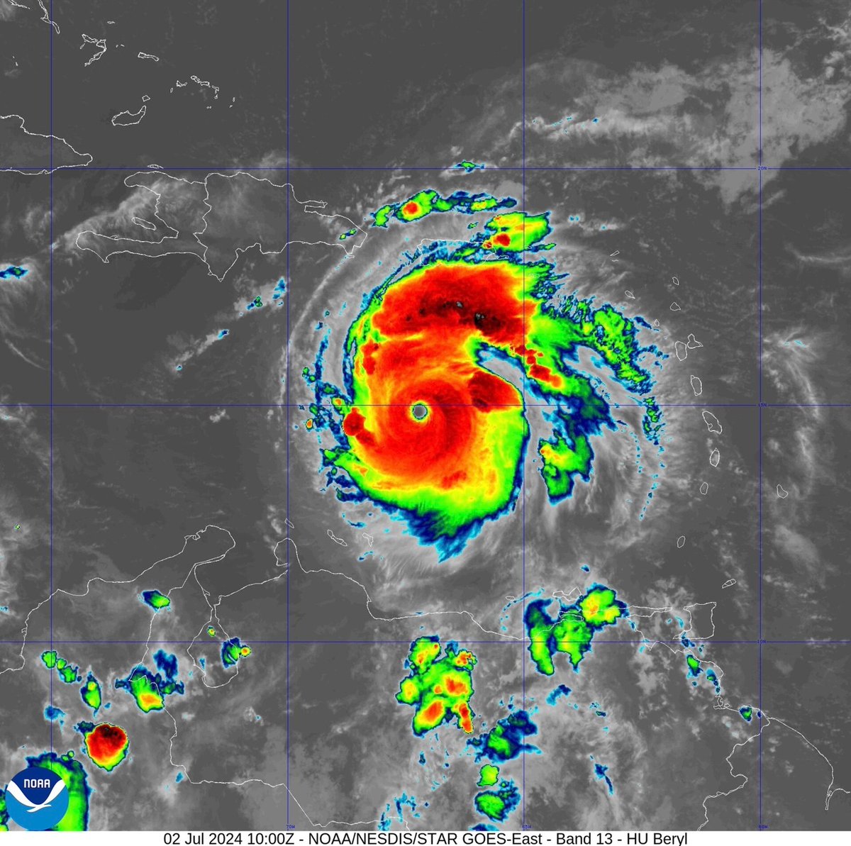 BackpirchCrew's tweet photo. Hurricane #Beryl was an ultra-rare and unfortunately destructive storm. For nearly every hour she churned, an early-season record was being shattered. She was:

- The earliest-forming Cat 5 in recorded history (surpassing Emily-2005).
- The earliest-forming Cat 4 (surpassing Dennis-2005).
- The strongest June Hurricane by wind speed (surpassing Audrey-1957).
- The strongest July Hurricane by wind speed.
- The easternmost-forming Hurricane in the tropical Atlantic in June (surpassing the 1933 Trinidad Hurricane).
- The highest ACE generated by a Hurricane before August. 
- The first Hurricane to rapidly intensify in the MDR in June.
- The first June Major Hurricane (Cat 3+) east of the Lesser Antilles.
- And the only Atlantic Hurricane to intensify from a Tropical Storm to a Category 5 in under 48 hours before the month of September.