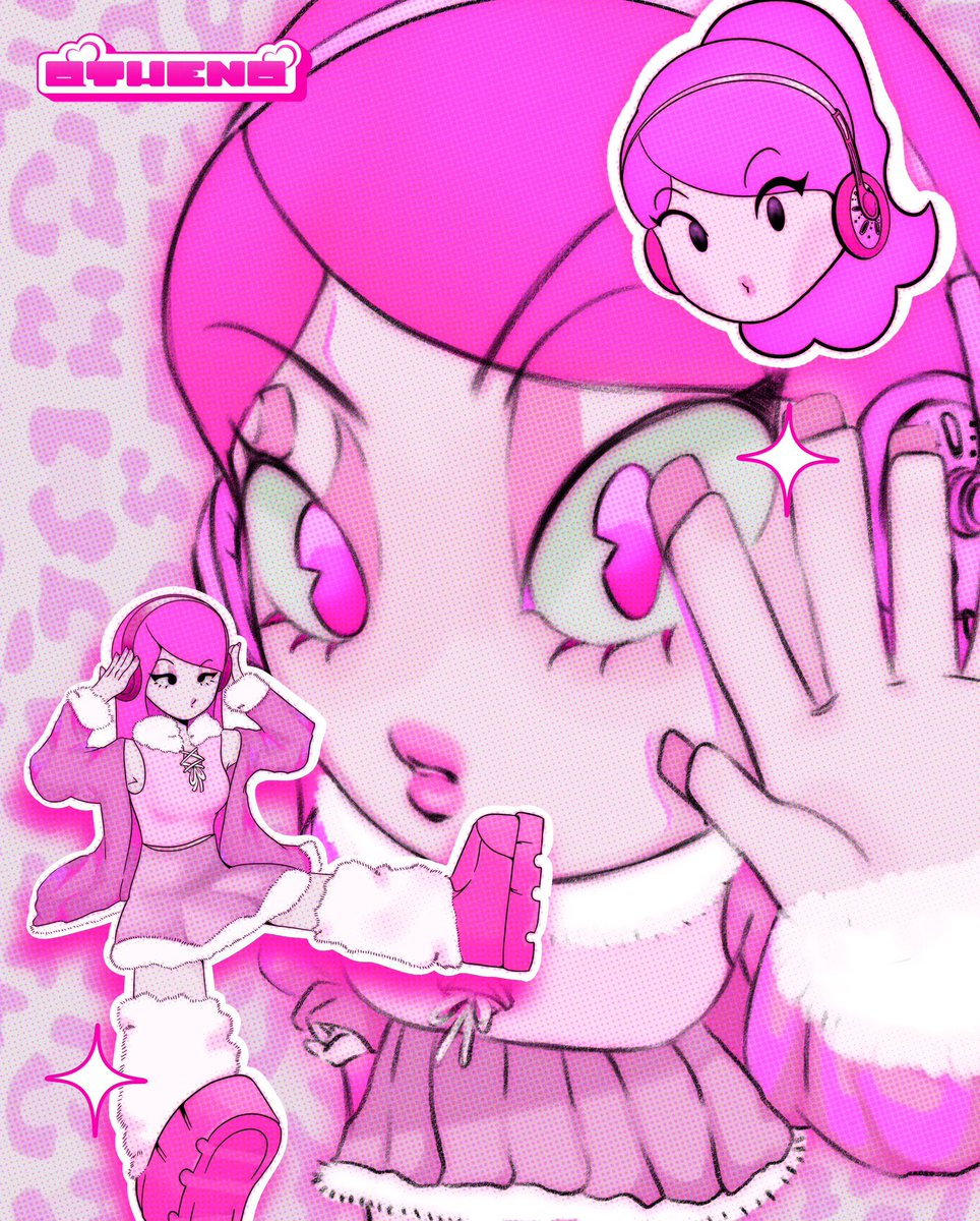 feIIuah's tweet photo. it’s #PortfolioDay my name is athena :-3 &amp; i like pink! https://t.co/iB5y2ZALoE