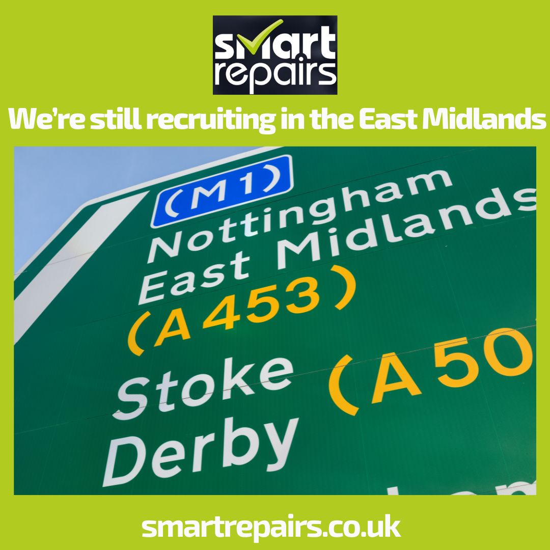 SmartRepairsLds's tweet photo. The East Midlands is a big growth area for us and weโre on the hunt for the best technicians around #Nottingham, #Stoke, #Derby, #Leicester and their surrounding areas now! Email katrina.oxtoby@smartrepairs.co.uk to find out more.
#SmartRepairs #MotorTrade #EastMidlands https://t.co/d9Ku950knG