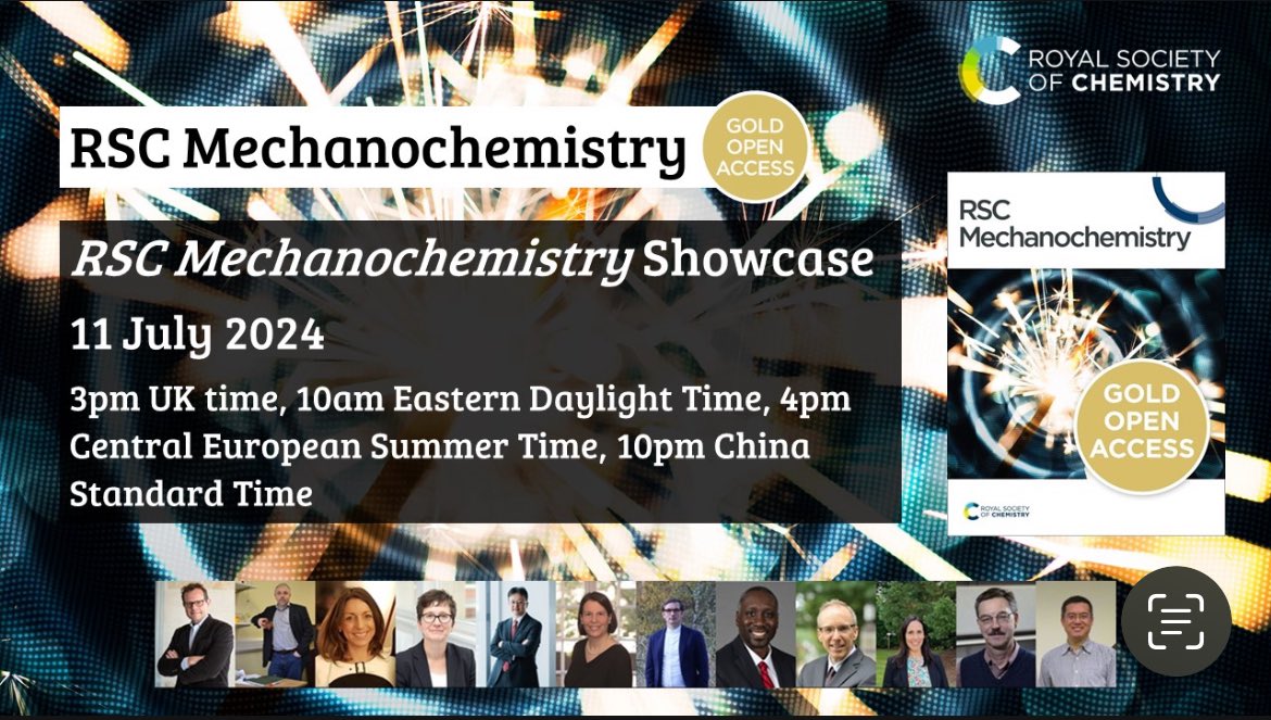 RSC Mechanochemistry Showcase Webinar – join us on 11 July, find out ➡️ blogs.rsc.org/mr/2024/07/04/…
(Luckily for me, all the time zones are easy to spot 😬)