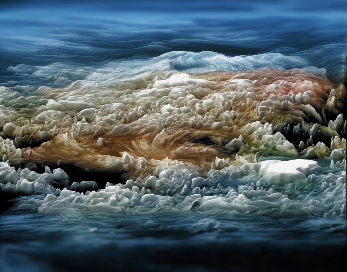 I stacked 471 individual GOES-16 cloud/moisture images and flattened the movement into a single output (both 2d and 3d). The results are 🤩