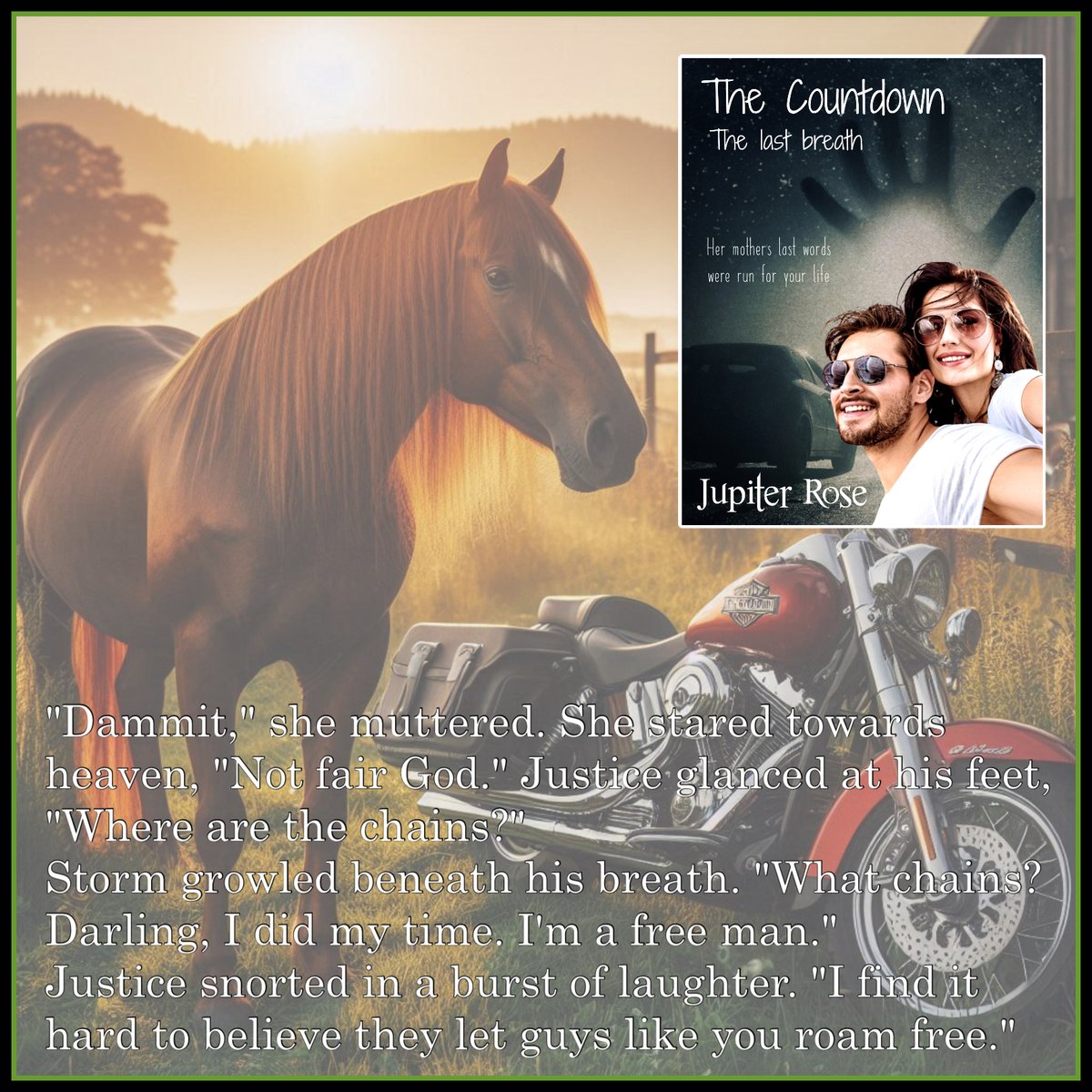 Lady_J_Author's tweet image. &quot;The Countdown&quot; challenges perceptions and delivers a narrative that will linger in your thoughts long after you&apos;ve turned the last page. 🤔📚 #ChallengingPerceptions #LingeringThoughts #RomanticSuspense 
mybook.to/TheCountdown
