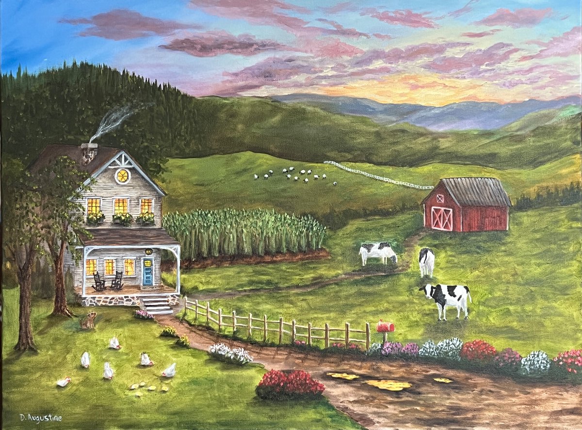 DonnAugustine's tweet photo. #PortfolioDay I’m a writer who also enjoys oil painting. https://t.co/NfmT6zyV1D