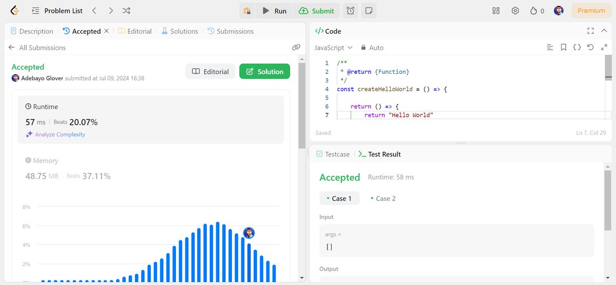 AdebayoGlover's tweet image. I solved the easiest question on leetcode and shouted &quot;Yes!&quot; as though I passed a job interview 🤣🤣🤣
I&apos;ve never been serious with leetcode. Maybe I should take it serious now. The feeling of seeing my code return &quot;Accepted&quot; is heavenly 😍😍😍
#SoftwareEnginering
#Coding