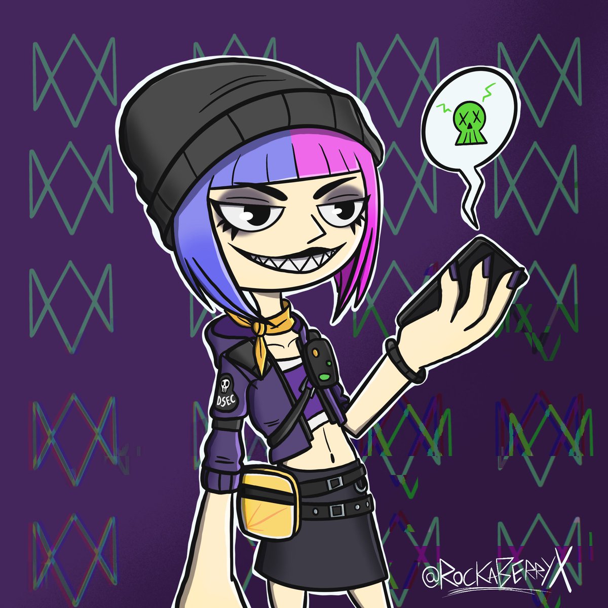 rockaberryx's tweet photo. I drew Gia, one of the dedsec faction characters from Ubisoft’s recent free to play fps xdefiant💀👾 #xdefiant #watchdogs #watchdogs2 #wd2 #watchdogslegion #wdlegion #ubisoft #digitalart #fanart #videogames https://t.co/BLsxOBdWQJ