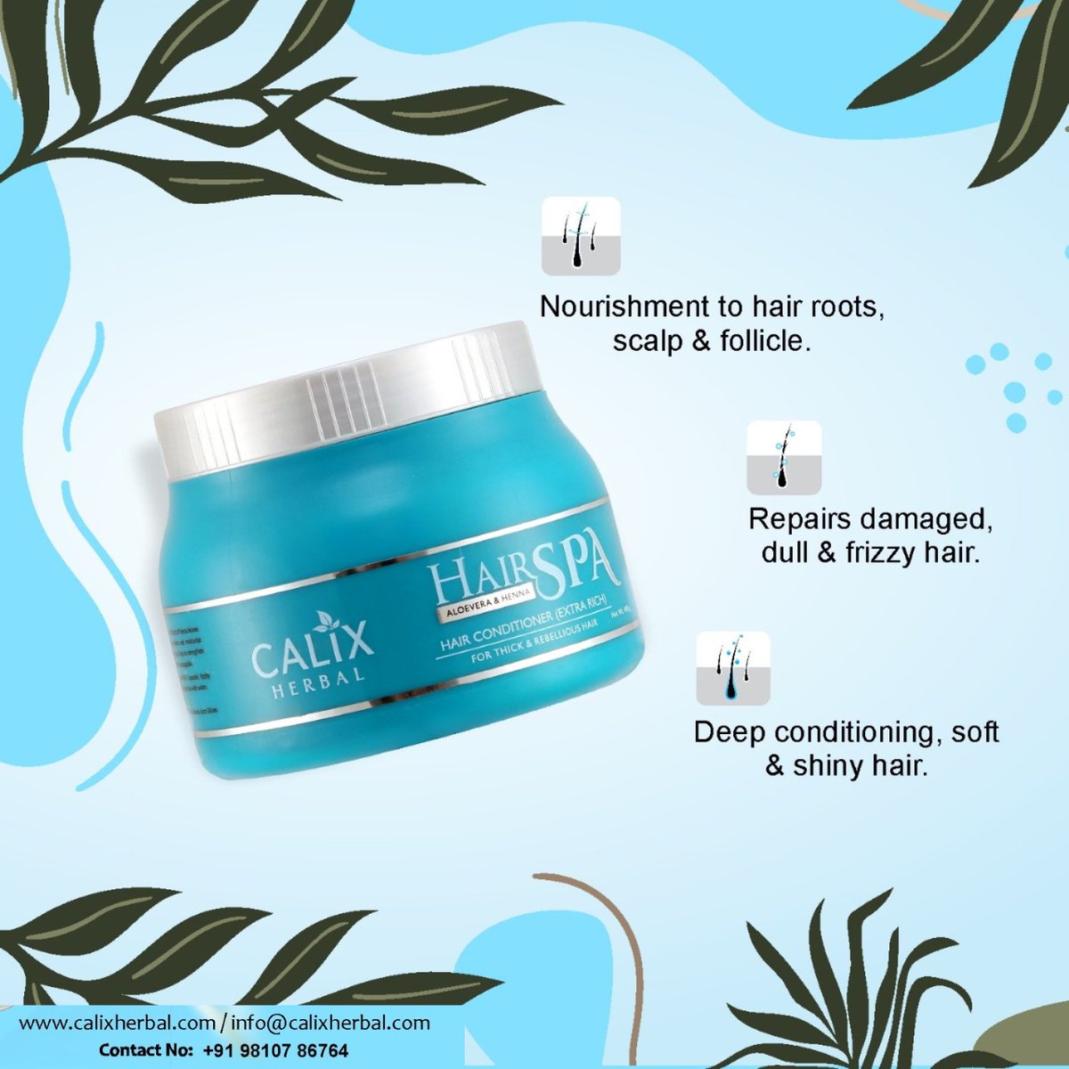 CalixHerbal's tweet photo. This Hair SPA Treatment is a supported by of two products HAIR SPA HAIR CONDITIONER (Extra Rich) &amp; HAIR SPA HAIR GROWTH OIL which are prepared from one dozen hair care herbs helps to strengthen hairroots and follicles, nourishes, rejuvenates dull and weak hair, prevent hair fall, https://t.co/B3ejvm37X3