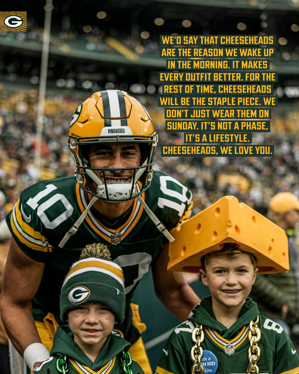 packers's tweet photo. To all the Cheeseheads. https://t.co/WicblMVCKc