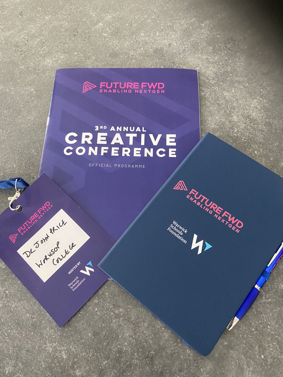 WorksopHead's tweet photo. A great way to start the ‘holiday’ at the #FutureFwd creative conference @WarwickSchool. So many great ideas to support the next generation of young people. Pleasure to meet and listen to so many inspiring speakers @isaschools @HMC_Org @worksopcollege @uniofwarwick @NorthNottsBC https://t.co/p6defNYTT0