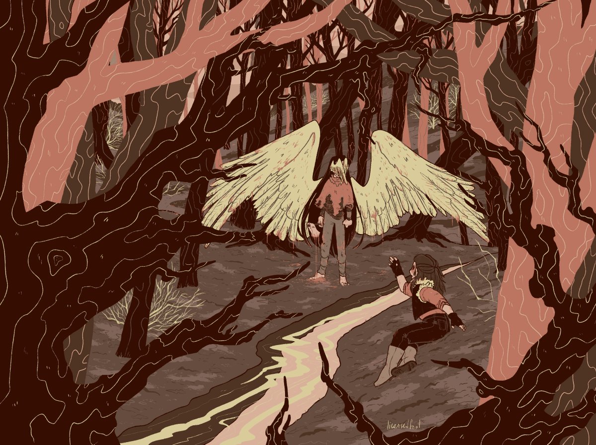licensedf00l's tweet image. hey hey #portfolioday i'm fool!! i like jesters, moody dnd scenes, and anything that gives me an excuse to draw winding twisty wood grain and trees