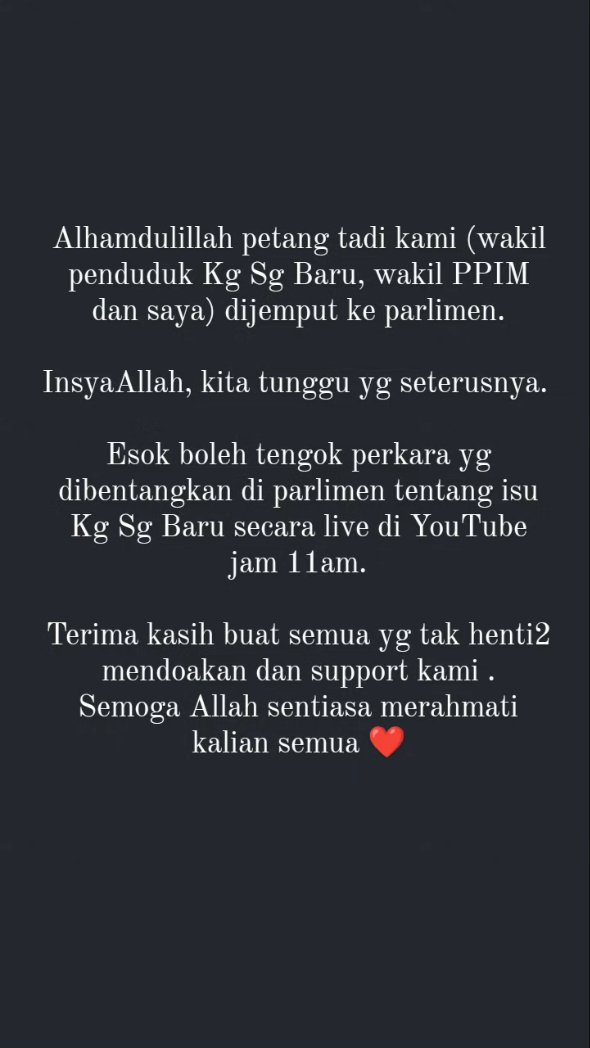 Alhamdulillah. Terima kasih semua dan semoga Allah permudahkan segala urusan kita semua.