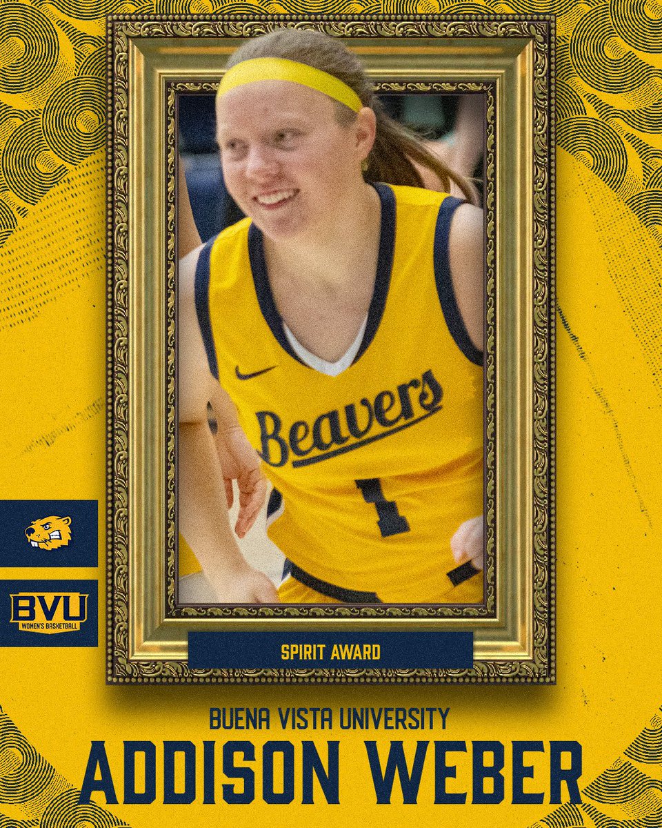 🏆 THE BEAVER SPIRIT AWARD is given to the male and female student-athletes who best display the utmost enthusiasm, dedication and pride in Buena Vista University and their team. Congratulations, Addison and Nolan! (1/3) #BeaversBuild