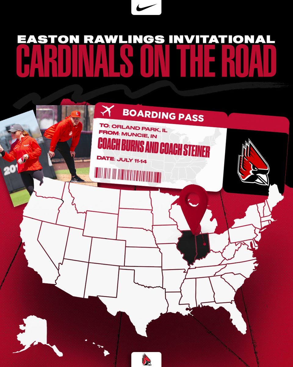 Ball State Softball (@ballstatesb) on Twitter photo Our coaches are on the road this weekend 🚨🚨
<a href="/CoachBurns17/">Matt Burns</a> and @Avrey_Steiner will BOTH be at the Easton Rawlings Invitational in Orland Park, IL.
See you there!!
#ChirpChirp x #WeFly Our coaches are on the road this weekend 🚨🚨
<a href="/CoachBurns17/">Matt Burns</a> and @Avrey_Steiner will BOTH be at the Easton Rawlings Invitational in Orland Park, IL.
See you there!!
#ChirpChirp x #WeFly