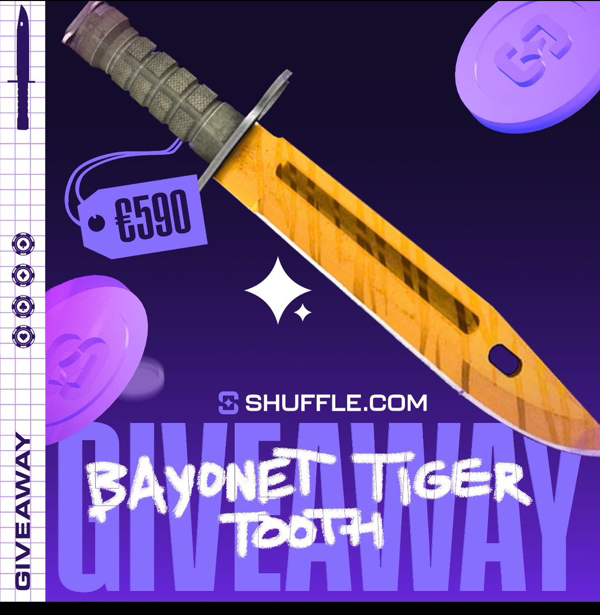juanflatrooo's tweet image. 600$ Bayonet ‘tiger tooth’ giveaway to celebrate!

How to enter?

-Follow me, @ShuffleMasters @ITBesports 
-RT and like
-Tag 2 friends

Rolling in 2 weeks, GL&amp;amp;HF 🎉🥳