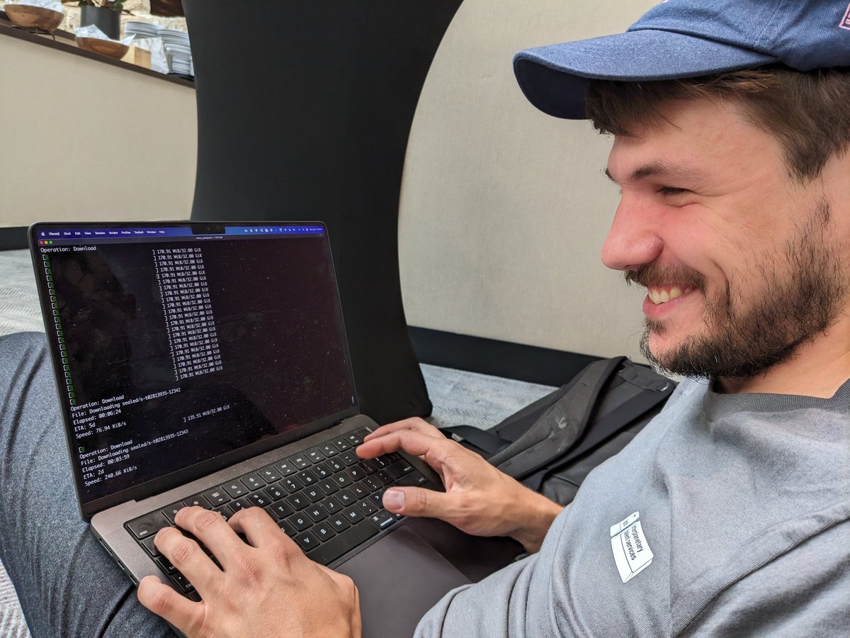mishmosh's tweet photo. Unsolicited rave review while @wukoje Ramo's new DePIN storage network: "I couldn't build any of this without Iroh." Can't wait to see more from the @n0computer team @IPFS Camp starting Thurs! https://t.co/1sS6Towa6A