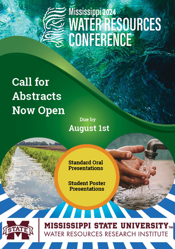 🌊🗓️Just 3 months left until the 2024 Mississippi Water Resources Conference! Join us to discuss crucial water issues, innovative solutions, and the future of our water resources. Don't miss out on this vital event! Visit wrri.msstate.edu/conference.php #MSWater2024 #WaterResources💧