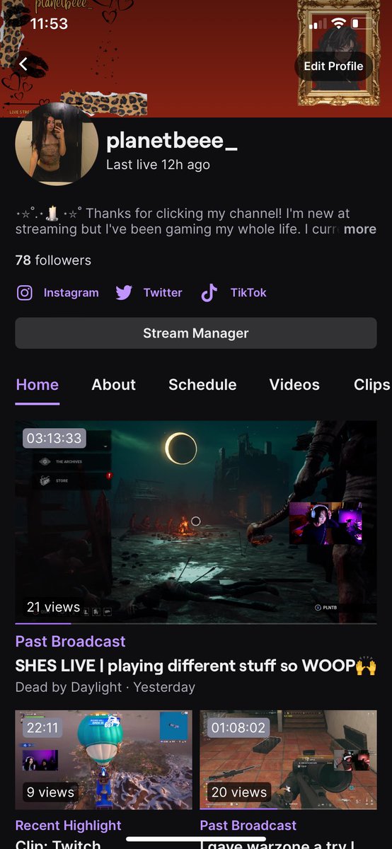 planetbeee's tweet photo. hey hi hello ✨
a little self promo moment I’m trying to get to 100 followers if you want to help a girl out 🙂‍↕️🥹 

ALSO I’m streaming today if you want to come say hi and get to know me 🕺🪩

https://t.co/HDh2WdX0OZ https://t.co/dkTcJFThBb