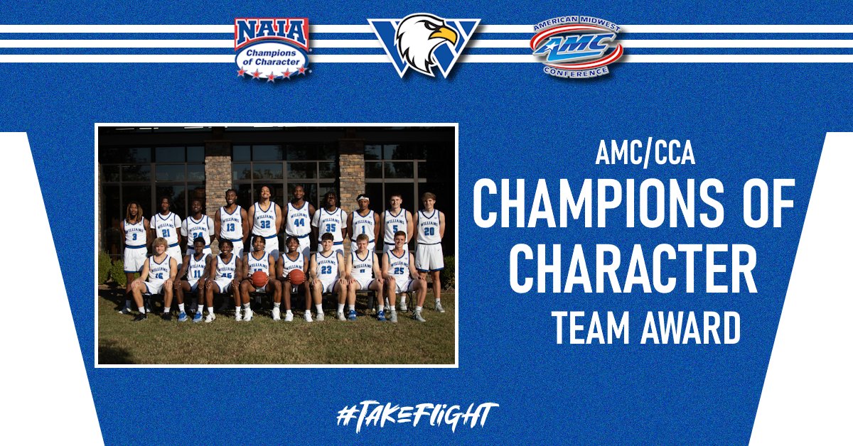 WBUEAGLES's tweet photo. WBU Men's Basketball wins the AMC/CCA Champions of Character Award!

The award is given out to 1 men's team and 1 women's team that exemplifies the 5 core values of the NAIA Champions of Character Initiative.

Read the full release here: https://t.co/FFZaKVyZSO https://t.co/VwiiGMUJhK