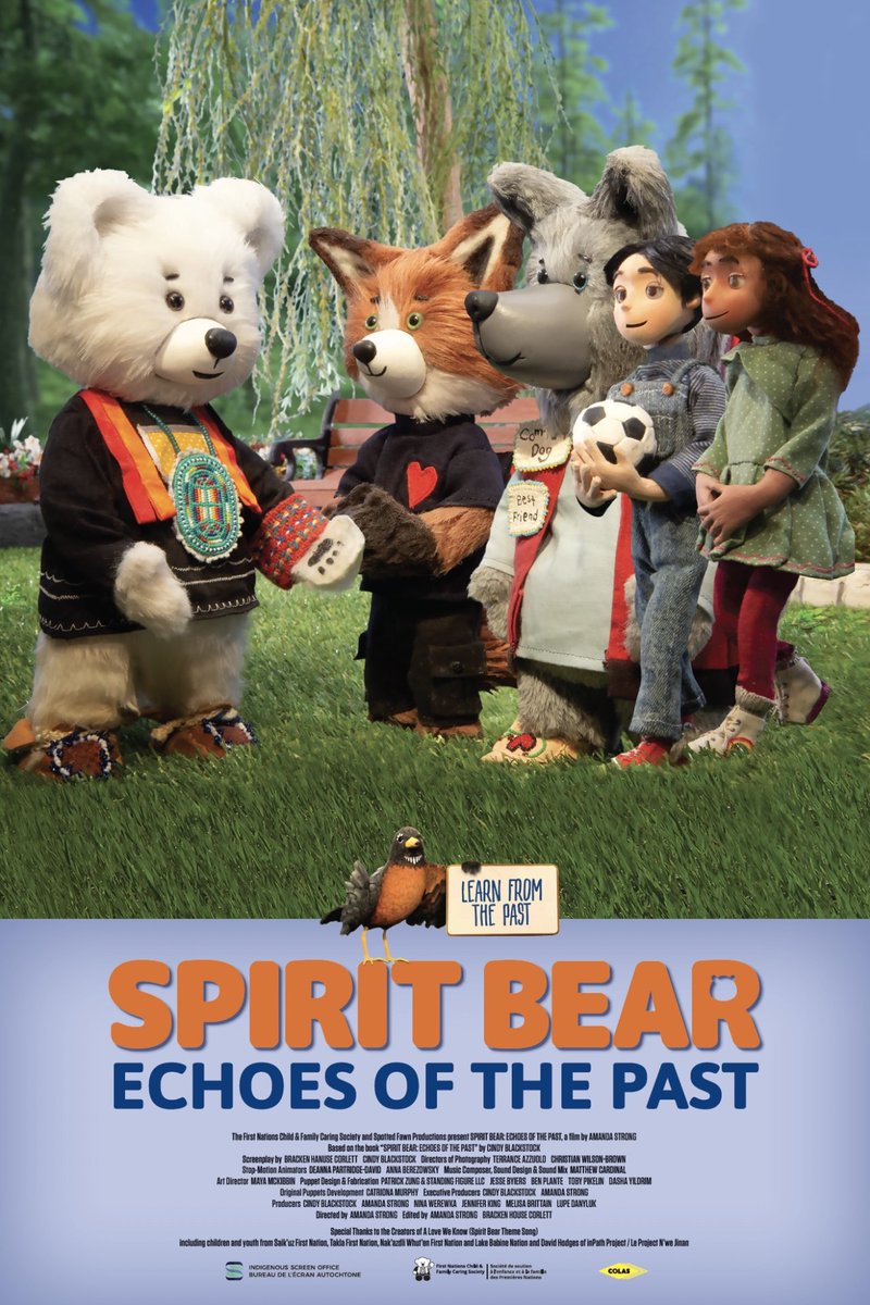 Haven't gotten the chance to watch Spirit Bear's newest film? Head over to #SpiritBearTV to watch as Spirit Bear learns what it means to reconcile history in Spirit Bear: Echoes of the Past 🐻🦊 <a href="/spottedfawnart/">Amanda Strong</a>