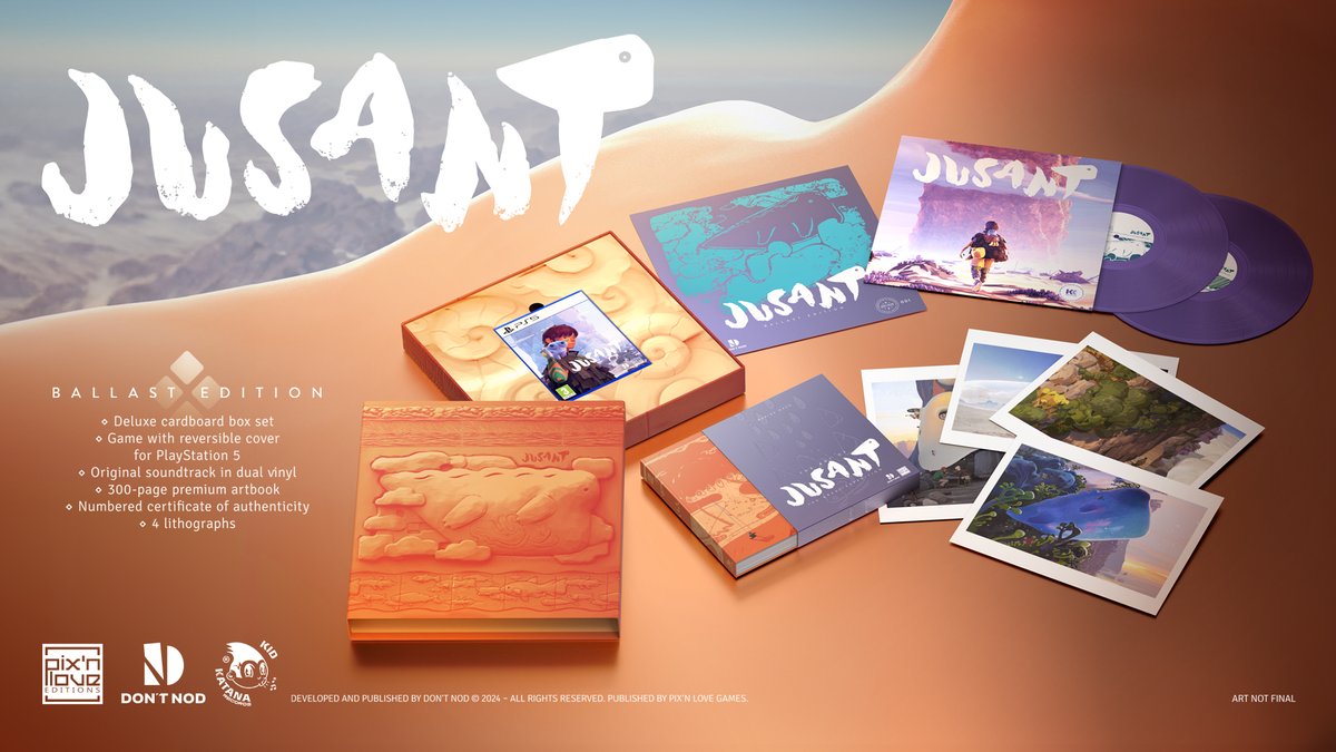 DONTNOD_Ent's tweet photo. Pre-orders are open! You can buy the physical PS5 edition of #Jusant and the artbook individually, or together with the signed vinyl in a beautiful Deluxe box set. 

Pre-order yours now: 
🧗 https://t.co/9Vx6aEIxQ0 https://t.co/rq8YZoTEUr