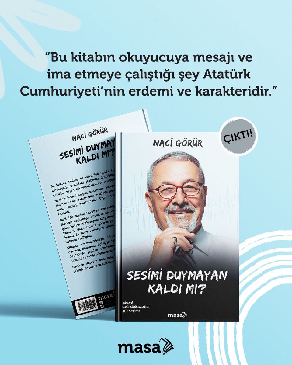 masadukkan.com/sesimi-duymaya… 

“Arkadaşlar, hayatımla ilgili bir kitap çıktı. İlginizi çekeceğini umuyorum. Masa Kitap tarafından çıkartılan bu kitabın söyleşilerini Semin Gümüşel Güner ve Ayşe Karabat yaptı ve kaleme aldı. Kendilerine çok teşekkür ederim. Kitabın bir çok aşamasında