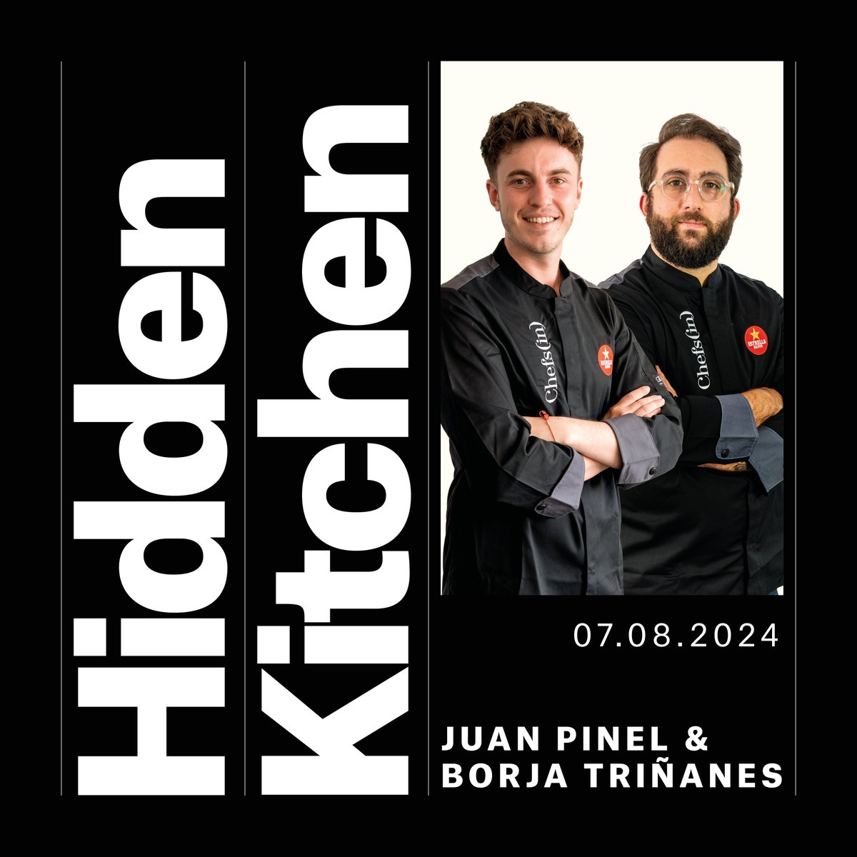ChefSins's tweet image. ✨¡Vuelven los #HiddenKitchen! Empezamos el día 7 de agosto con Juan Pinel y Borja Triñanes. Una experiencia en la que solamente te contamos el chef que va a cocinar el menú degustación y el día de la cena.

📲Entradas en la web: chefsins.com/product/hidden…

#chefsin #chefsineventos