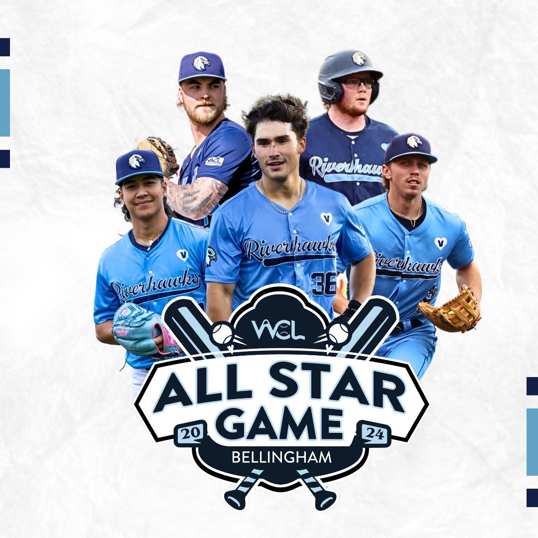 The best in the West 🌟

5 Riverhawks have been named to the North Division All-Star Team and will be heading to Bellingham, Washington to compete in the 2024 WCL All-Star Game on July 17th!

Congrats, boys!
