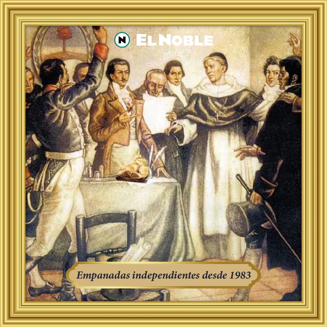 ElNobleAr's tweet photo. Feliz día de la Independencia 🇦🇷, recordamos los hitos importantes de nuestra historia:
En 1816, se proclamó la independencia de Argentina. Y en 1983, con la vuelta a la democracia, nacía El Noble, una empresa que se convertiría en sinónimo de las deliciosas empanadas argentinas. https://t.co/sXCWyHXM3W