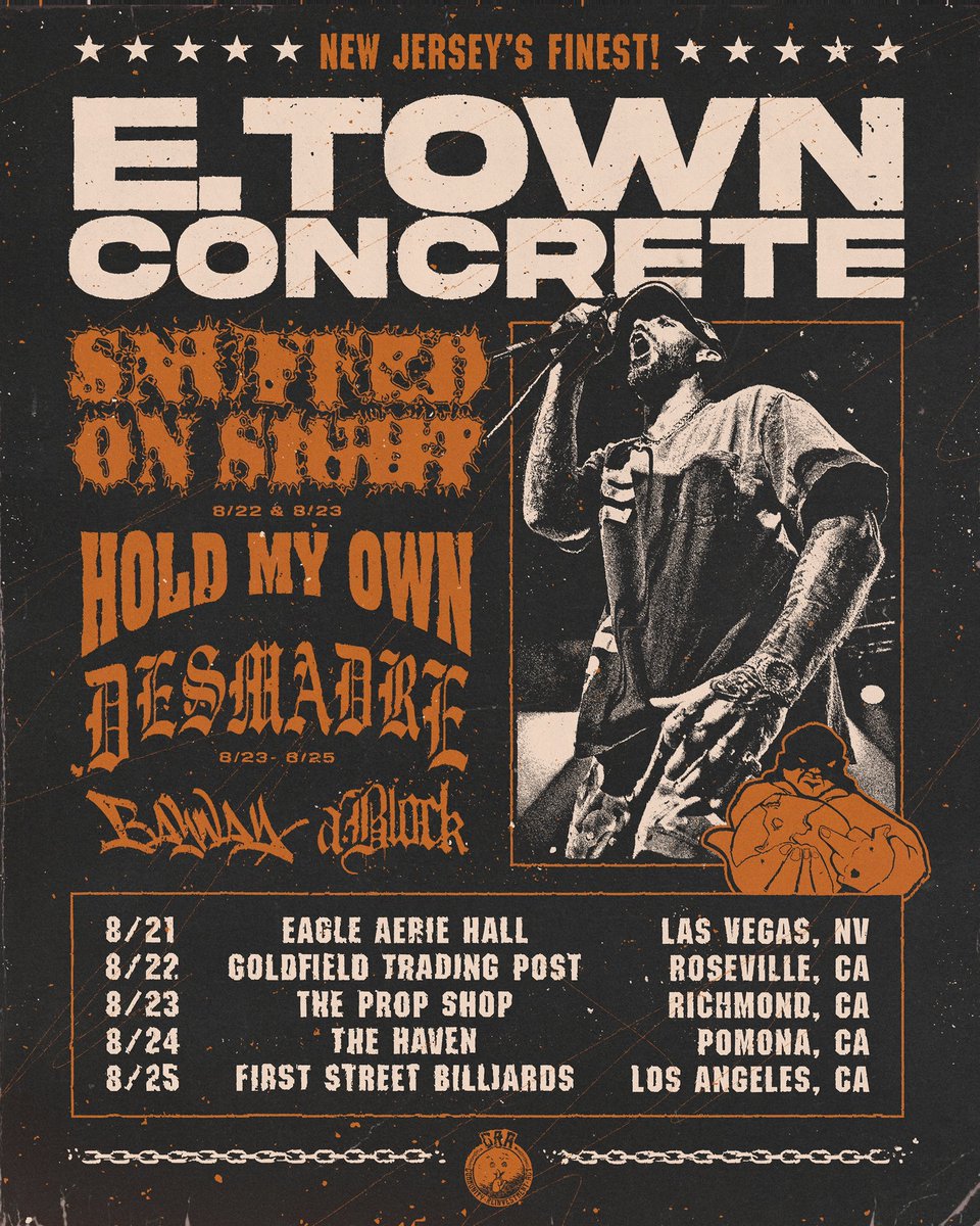 HOLD MY OWN going on tour with E TOWN…