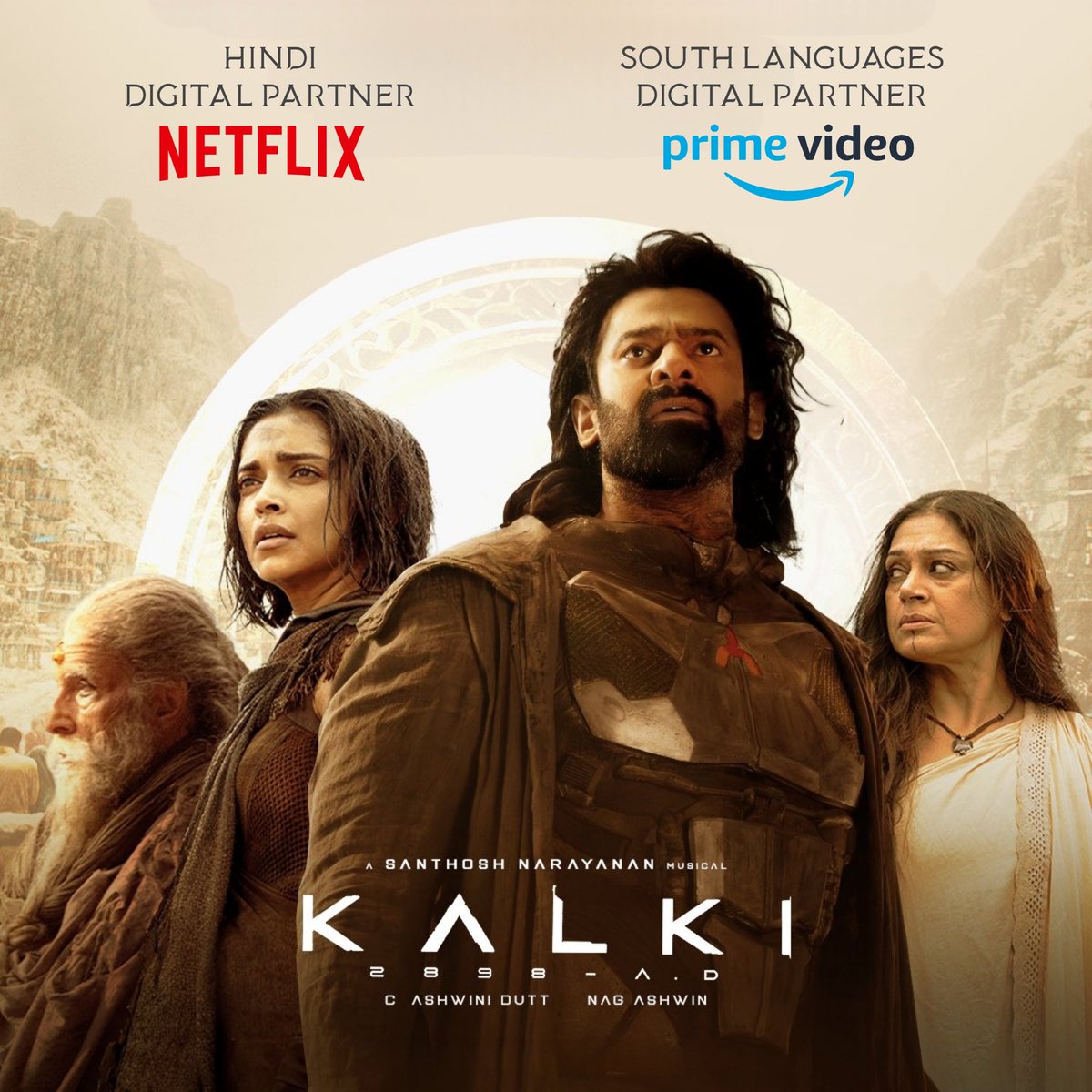 filmydoseonline's tweet photo. For your information, the Hindi digital rights for "Kalki 2898 AD" are with Netflix, and the rights for South Indian languages are with Prime Video.

#Kalki2898AD #DigitalRights #FilmyDose https://t.co/9QkMTCEw6w