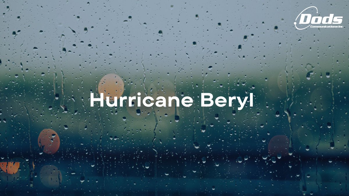 DodsComm's tweet image. Due to #HurricaneBeryl we’ve lost power at our Houston office. However, our Houston-based staff is able to receive &amp;amp; respond to emails. We'll be working remotely 7/9 – 7/12.
We’re wishing the best to those taking care of their communities &amp;amp; restoring the power. #HoustonStrong