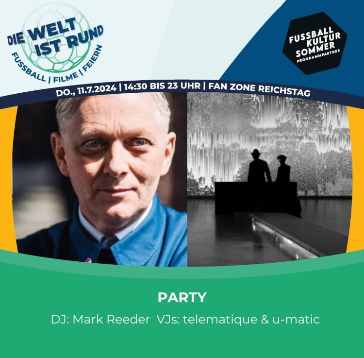 this thursday 11 july 2024 at 21:30-23h i will be playing infront of Berlin’s Reichstag.

the best bit is; 

it’s a FREE party!

please don’t forget to bring your ID (no entry without) and if you bring a bag, make sure it’s no bigger than A4.

i look forward to seeing you there.