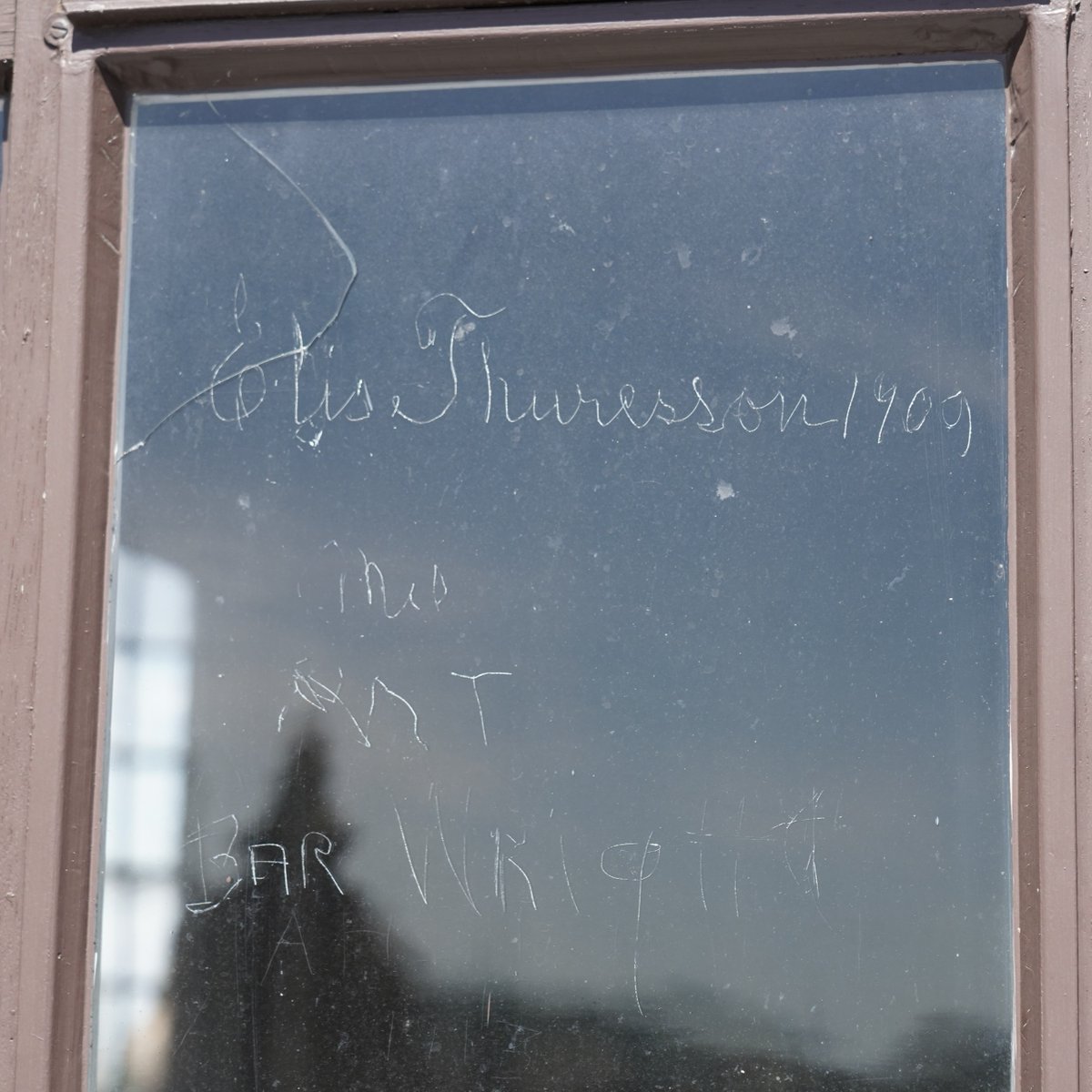 Graffiti is not a recent trend. Unseen from the ground, the panes of the Radcliffe Camera bear witness to this habit. In past centuries, students and workers etched names, initials, and dates into the delicate glass.