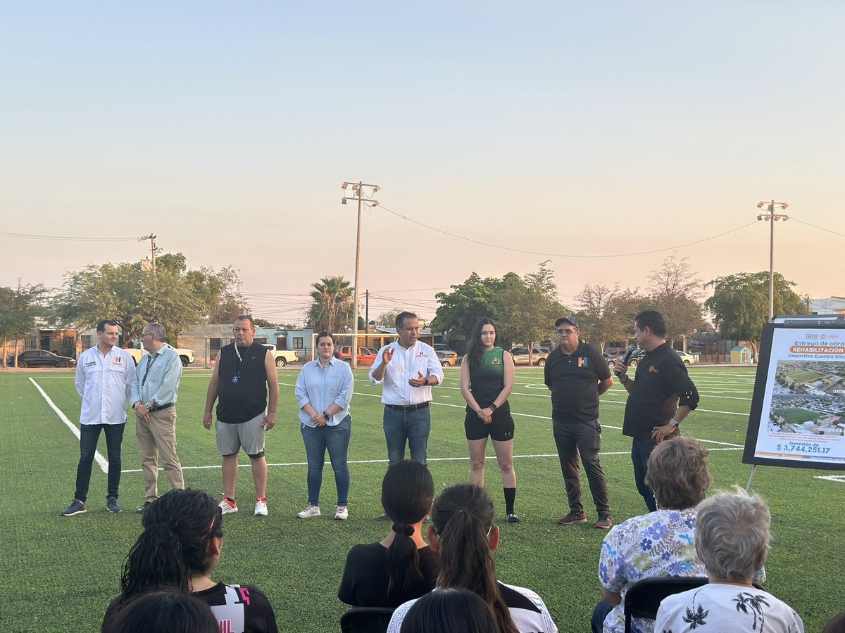 Con mucho entusiasmo hicimos entrega de la Rehabilitación del Deportivo Eusebio Kino, obra ganadora del presupuesto CRECES 2023 🙌🏼

#hermosillocrece 
#hermosillocreceenobras