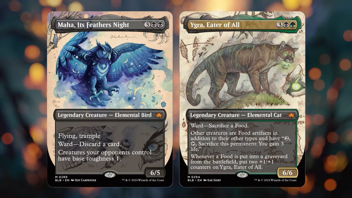 MTG_Arena's tweet image. Get ready to start your #MTGBloomburrow field guide!  The Borderless Field Notes treatment captures the raw power of Calamity Beasts rendered in the wild by a loving hand.