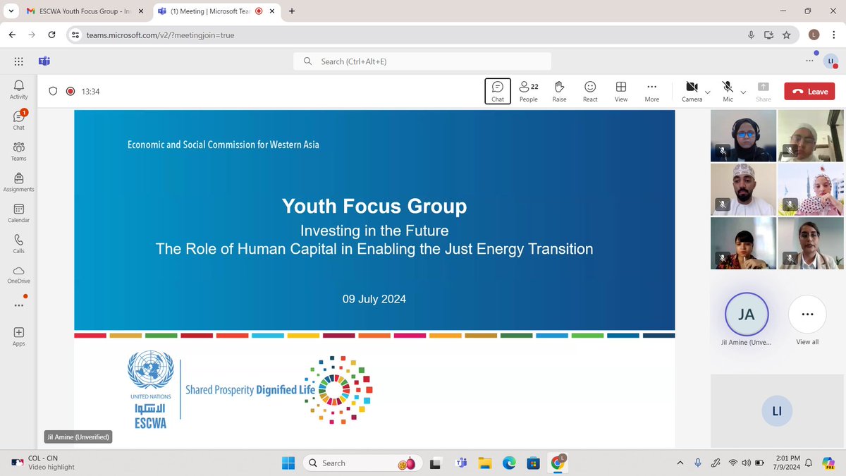 libanpv's tweet photo. Honored to join @UNESCWA's focus group on "Investing in the Future: Human Capital in Just Energy Transition". Discussed challenges in sustainable energy education, youth employment in energy, and the role of tech &amp; AI. Excited to shape a resilient energy future! 🌱💡 #YouthVoices https://t.co/sZKecrhjha