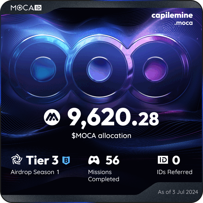 #Mocalized by $MOCA 👁
I claimed 9620.28 $MOCA from the <a href="/Moca_Network/">Moca Network</a> Moca ID airdrop! Claim yours here ➡ mocaverse.xyz/moca-airdrop/