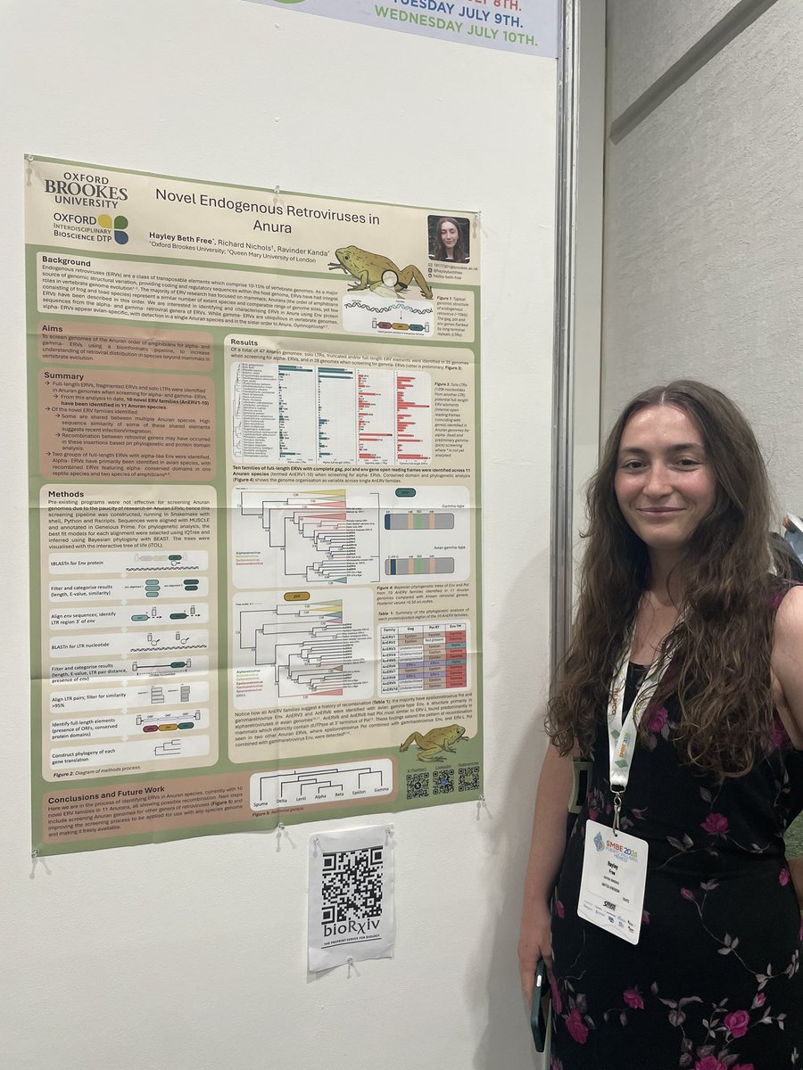 Ravinder Kanda (@ravinderkanda) on Twitter photo Interested in endogenous retroviruses? Come chat to <a href="/hayleybethfree/">Hayley Beth Free</a> (poster 167) #SMBE2024 ! #TE #ERV Interested in endogenous retroviruses? Come chat to <a href="/hayleybethfree/">Hayley Beth Free</a> (poster 167) #SMBE2024 ! #TE #ERV