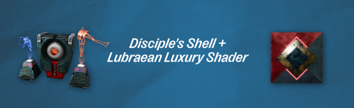 Disciple's Shell + Lubraean Luxury Bundle GIVEAWAY

<a href="/Bungie/">Bungie</a> <a href="/BungieLove/">Bungie Foundation</a> <a href="/DestinyTheGame/">Destiny 2</a> 

To Enter:
❤️ Like
➕Follow
🔄Retweet

Good Luck!!