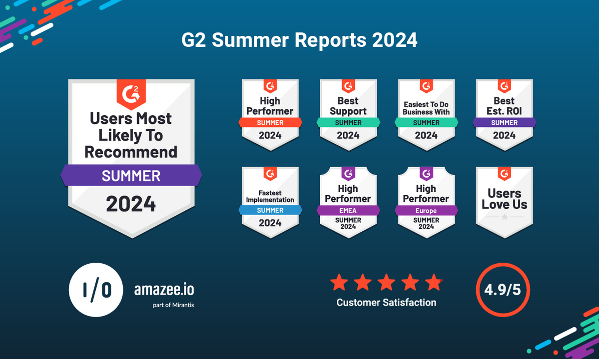 amazeeio's tweet photo. 🎉 We're proud to announce that we’ve earned several prestigious badges in the latest #G2SummerReports 2024! ☀️ A huge thanks to our fantastic team and valued customers. Here’s to more innovative solutions and service excellence!

Read the reviews: https://t.co/1NhAIno2PV 👀 https://t.co/JIMMwhV5Y4