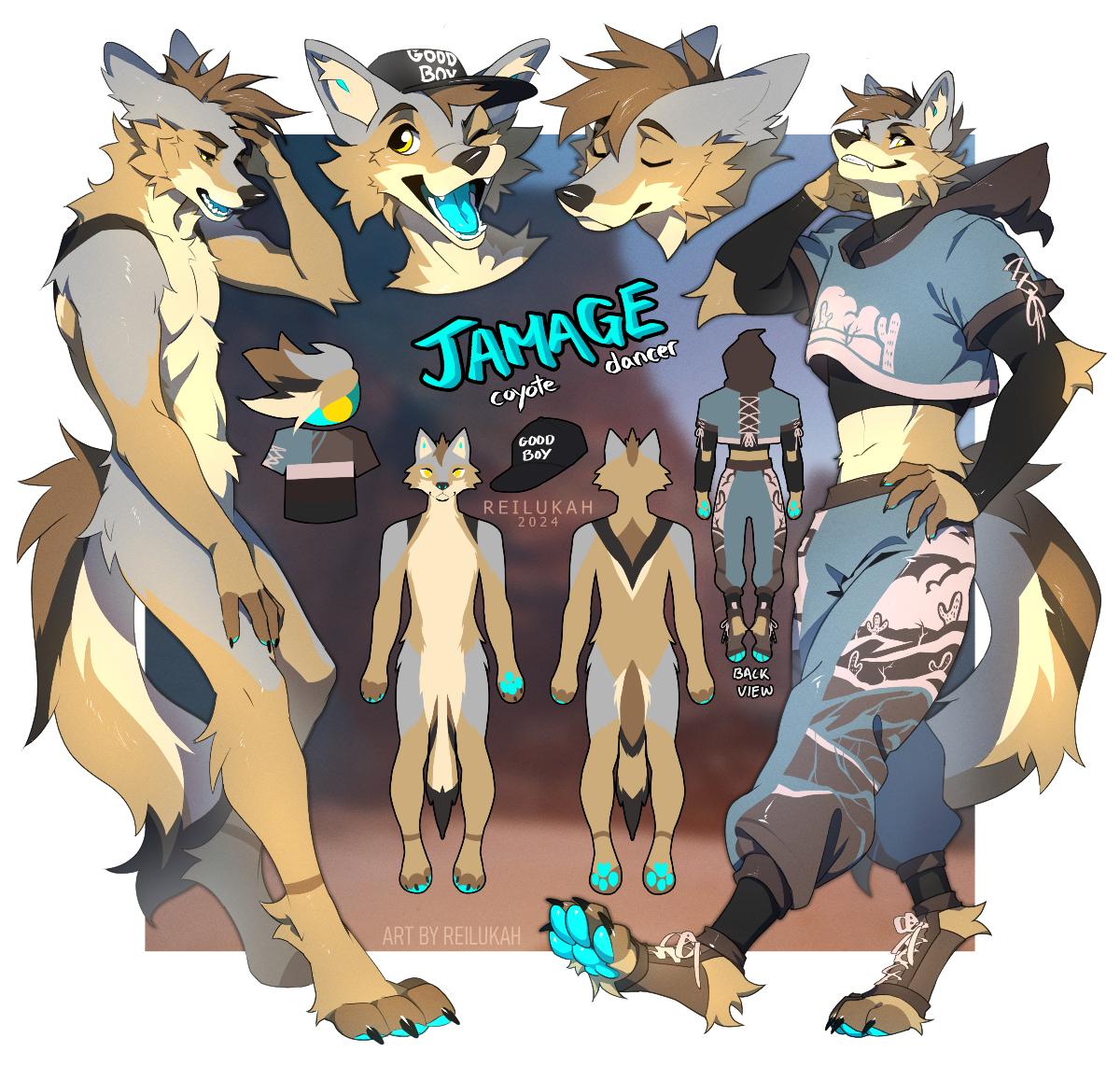 reilukah's tweet image. Ref sheet for Jamage!