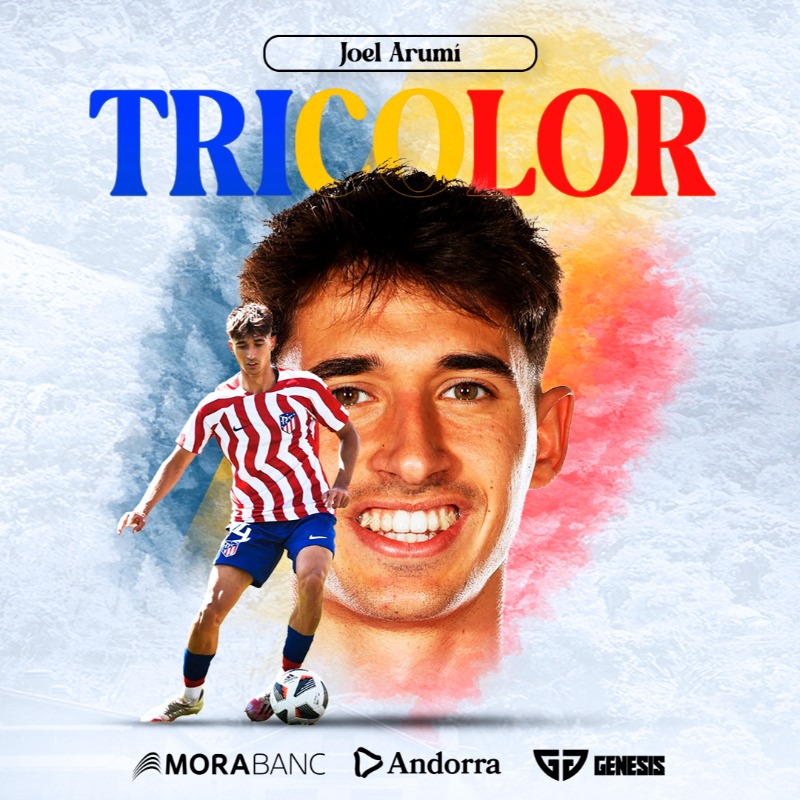 fcandorra's tweet photo. 🆕 @JoelArumi_4,  𝐓𝐑𝐈𝐂𝐎𝐋𝐎𝐑!

#JoelArumíTricolor
#SomTricolors 🔵🟡🔴