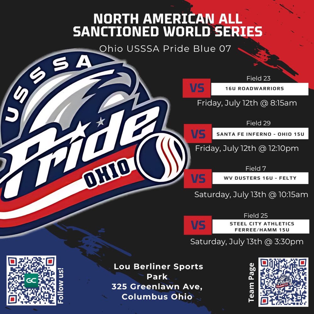 Schedule for this weekend in Columbus: