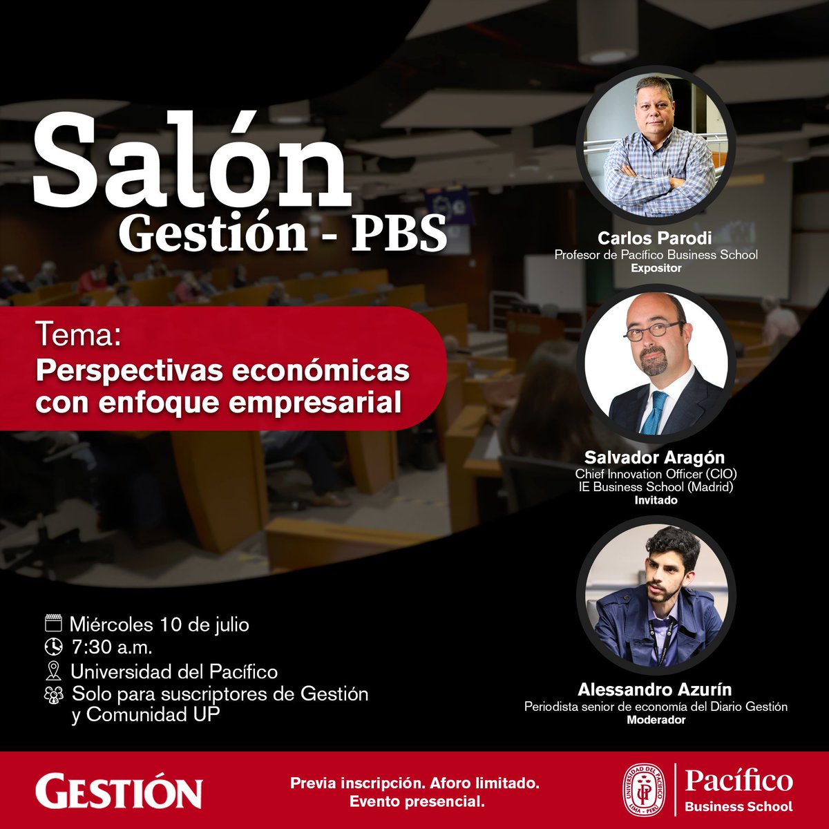 Pacífico Business School (@pacificobs) on Twitter photo Este miércoles 10 de julio a las 7:30 am. tendremos una nueva edición de #SalónGestiónPBS con
<a href="/CParodiT/">Carlos Parodi Trece</a>, Profesor de Pacífico Business School, para hablar sobre “Perspectivas económicas con enfoque empresarial”.
📌 Inscríbete aquí: bit.ly/4eNBrRx Este miércoles 10 de julio a las 7:30 am. tendremos una nueva edición de #SalónGestiónPBS con
<a href="/CParodiT/">Carlos Parodi Trece</a>, Profesor de Pacífico Business School, para hablar sobre “Perspectivas económicas con enfoque empresarial”.
📌 Inscríbete aquí: bit.ly/4eNBrRx